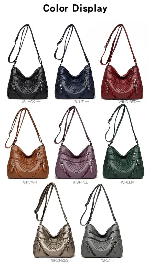Leather Shoulder Crossbody Bag for Women