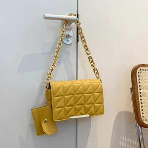 Vintage Leather Armpit Bag with Purse