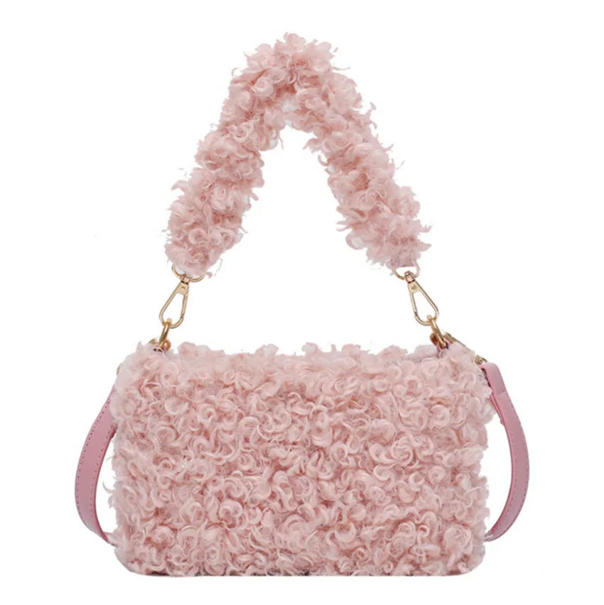Plush Small Square Bag Shoulder Bag
