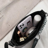 Girls PU Leather Underarm Shoulder Bag Mini Tote Bags with Chains