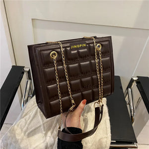 Stone Pattern Shoulder Bag for Women Crossbody Square Handbag