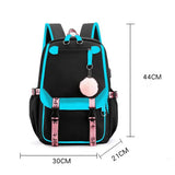 Large School Bags For Girl Ins Canvas Schoolbag Waterproof Student Travel Bag