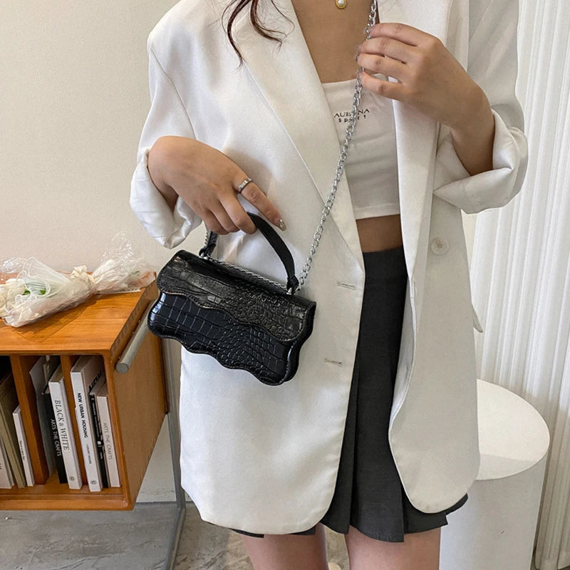 Solid Pu Leather Shoulder Bag Women's Crossbody Bags