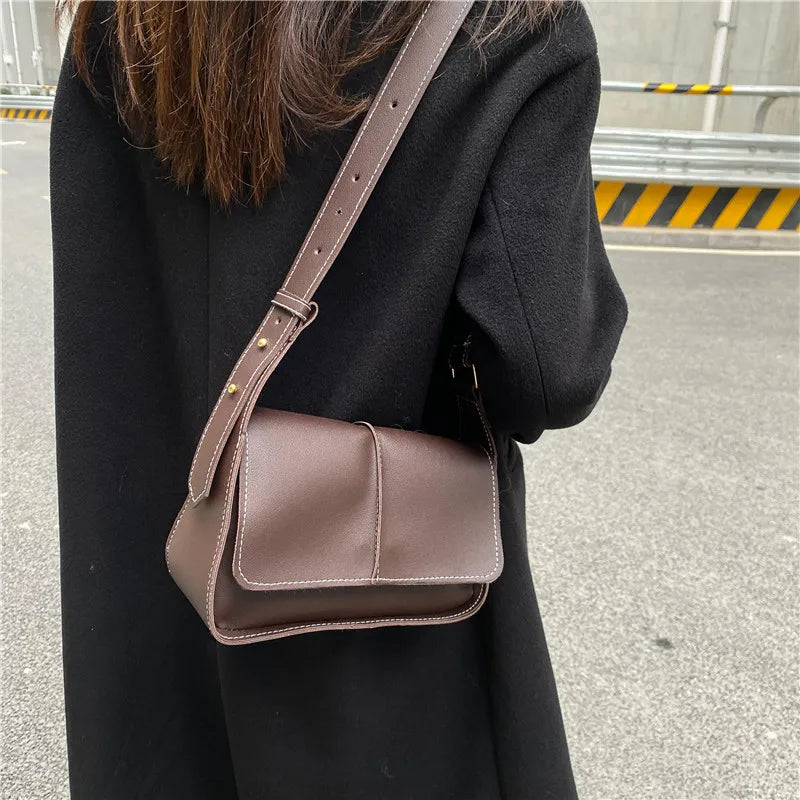 Square Crossbody Bag Flap Shoulder Handbag