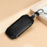 Leather Car Key Case Lychee Pattern Waterproof Zipper Universal Cover