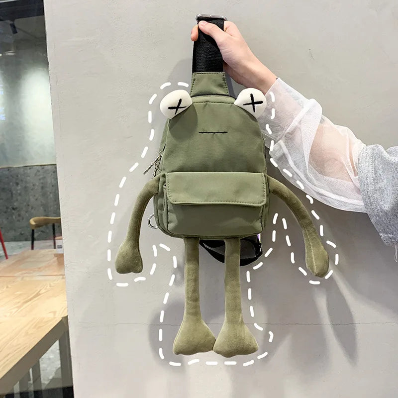 Cartoon Frog Bag Casual Messenger Bag Small Shoulder Crossbody Bag