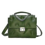 Retro Quilted Shoulder Bag Space Pad Cotton Soft Side Female