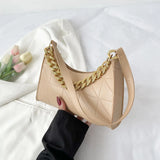 Thick Chain Handbag Shoulder Bags PU Leather Crossbody Tote Purse