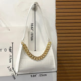 Thick Chain Handbag Shoulder Bags PU Leather Crossbody Tote Purse