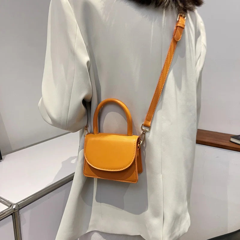 Mini PU Leather Clutch Bag For Women Crossbody Messenger Bag