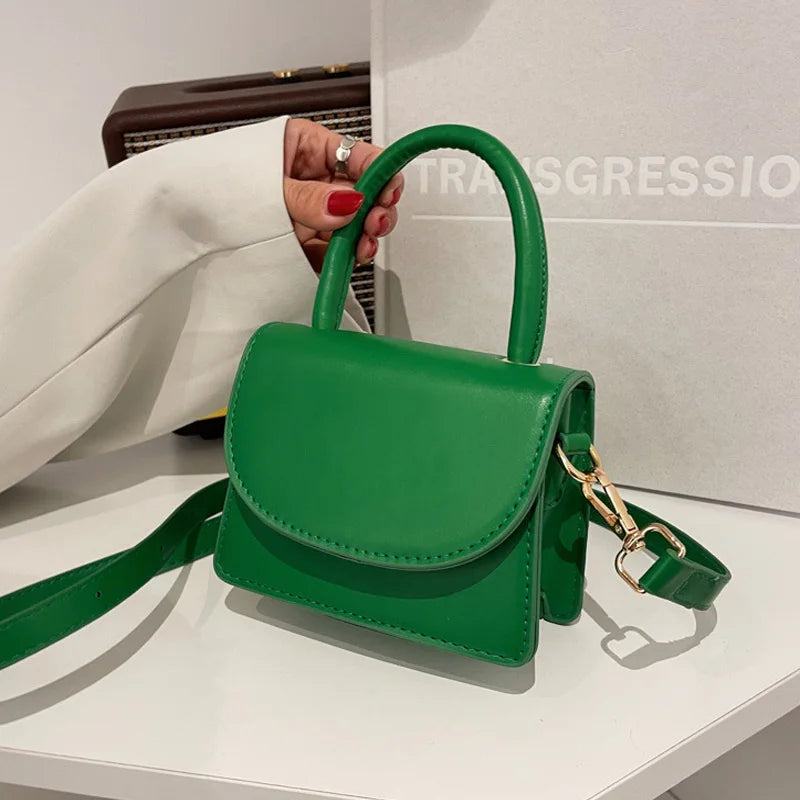 Mini PU Leather Clutch Bag For Women Crossbody Messenger Bag