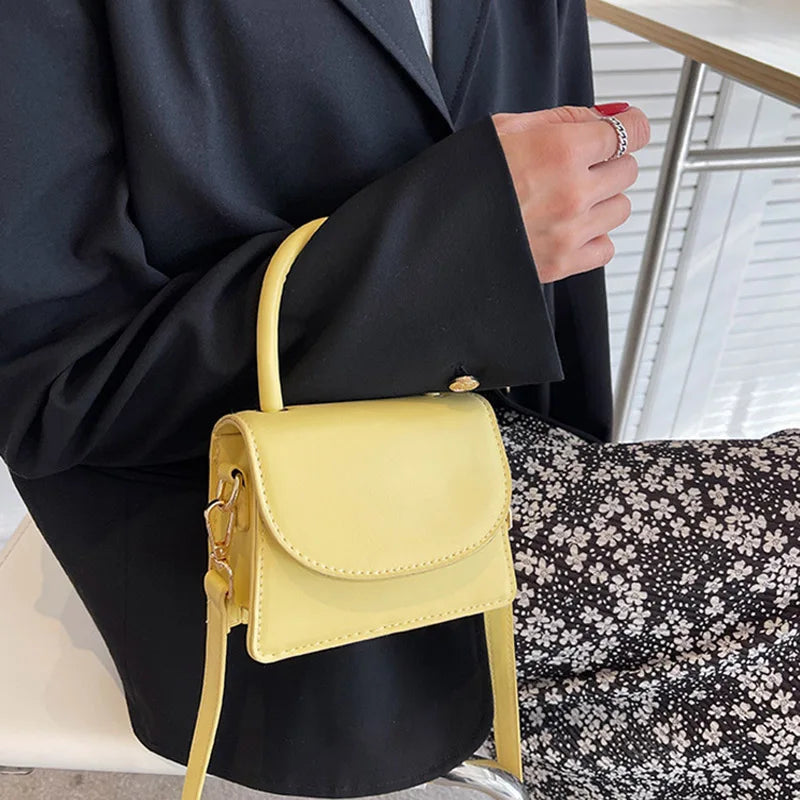 Mini PU Leather Clutch Bag For Women Crossbody Messenger Bag