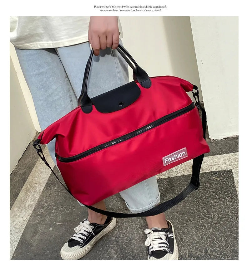 Large Capacity Waterproof Travel Bag with Dry/Wet Separation