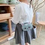 Cartoon Student Girl Cross-body Bag Heart Pattern Multifunctio...