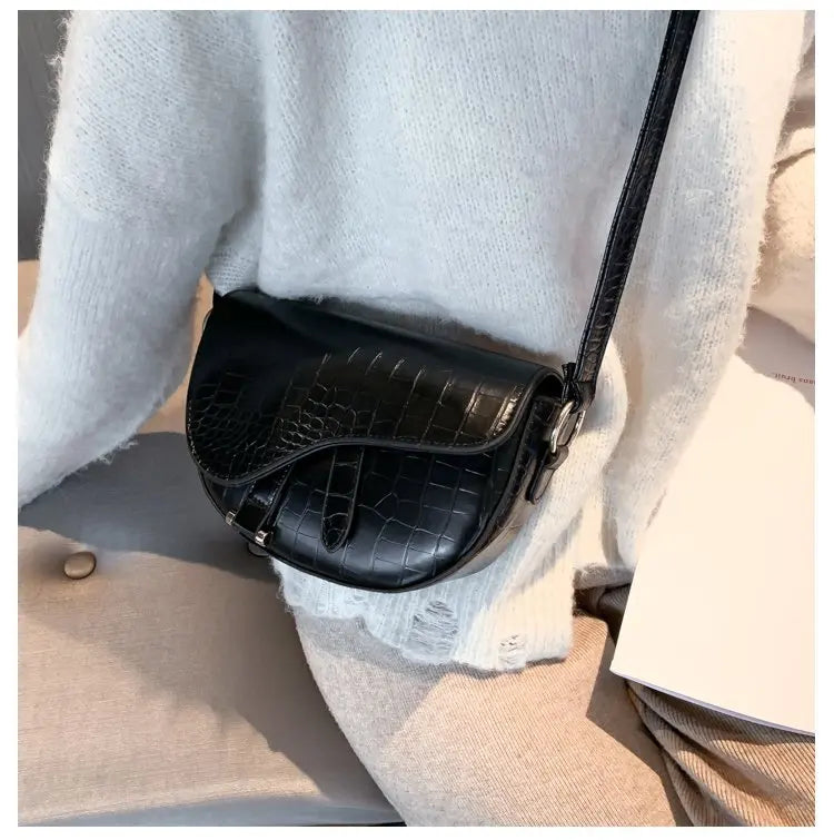 Semicircle Saddle Small Shoulder Crossbody Bags For Women