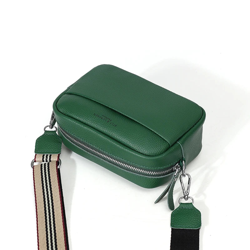 Vintage Cowhide Crossbody Cell Phone Shoulder Bag