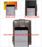 RFID Anti-theft Leather Zipper Organ Wallet