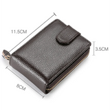 RFID Anti-theft Leather Zipper Organ Wallet