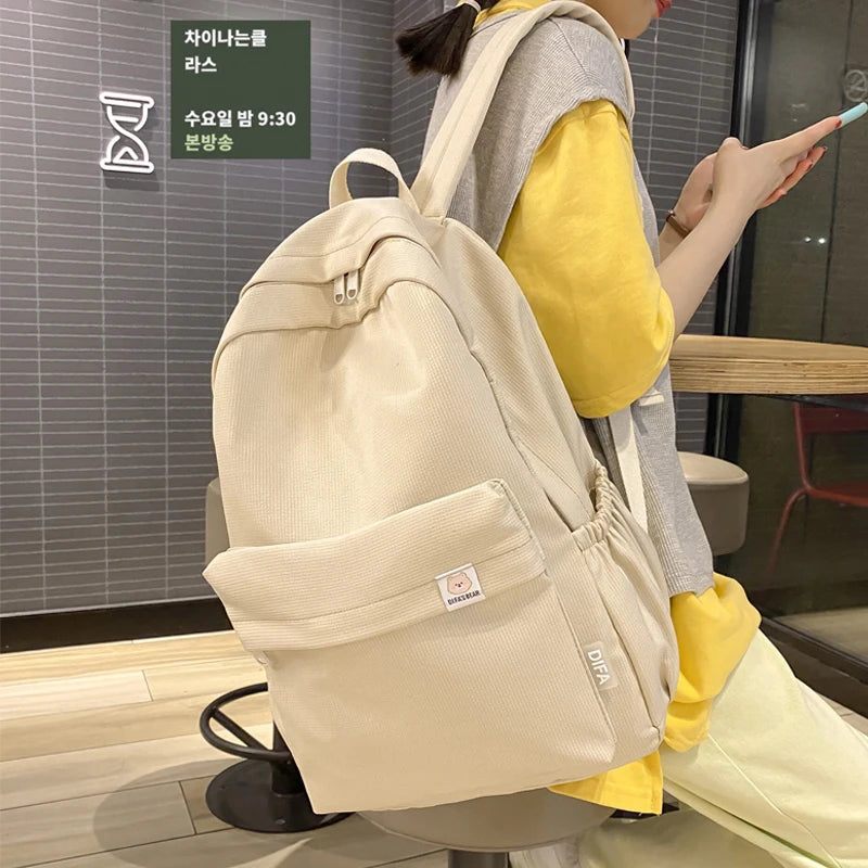 Women Backpack Female Schoolbag Girls Bookbag Mochila Waterproof Nylon