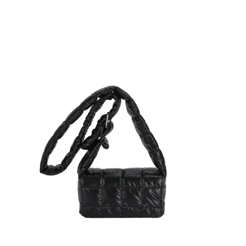 Winter Down Cotton Shoulder Bag Soft Nylon Handbags Crossbody Bags For Women