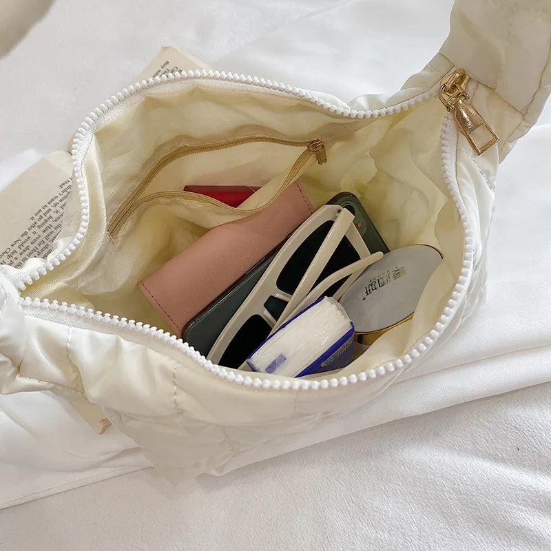 Winter Cotton Clutch Handbag Women Casual Tote