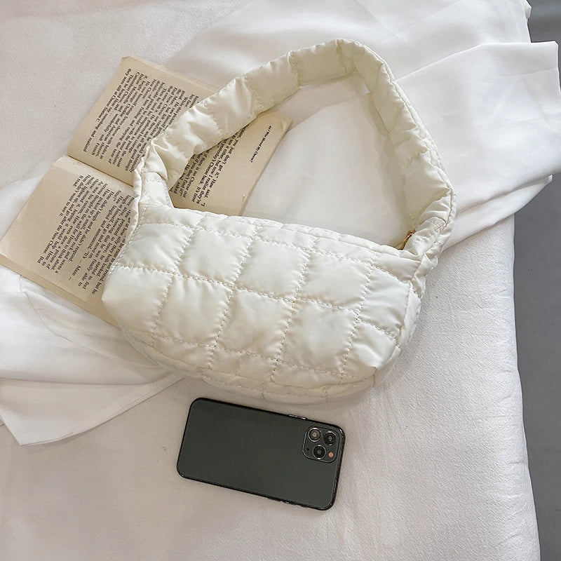 Winter Cotton Clutch Handbag Women Casual Tote