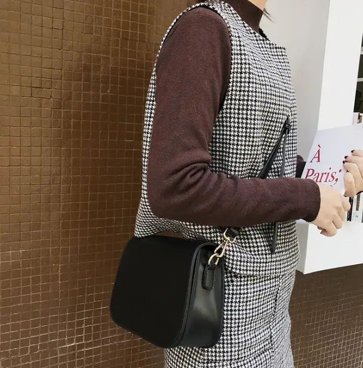 Winter Retro Joker Solid Shoulder Messenger Small Square Bag