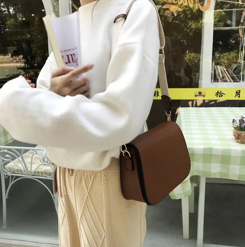 Winter Retro Joker Solid Shoulder Messenger Small Square Bag