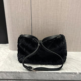 Winter Plush Crossbody Bag Soft Faux Fur Shoulder Handbag