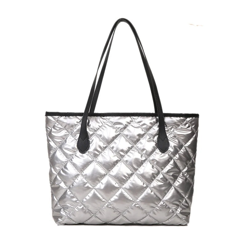 Winter Space Shoulder Bag Nylon Cotton Casual Tote Bags For Women