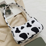 Vintage Animal Print Canvas Shoulder Bag