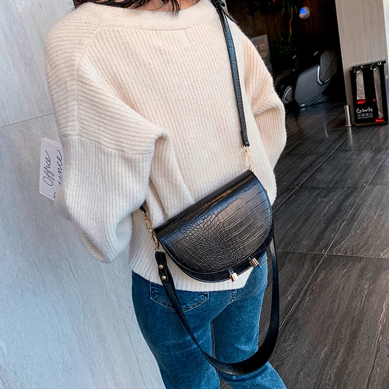 Crocodile PU Leather Crossbody Shoulder Bag Small Purse Messenger Shoulder Bags