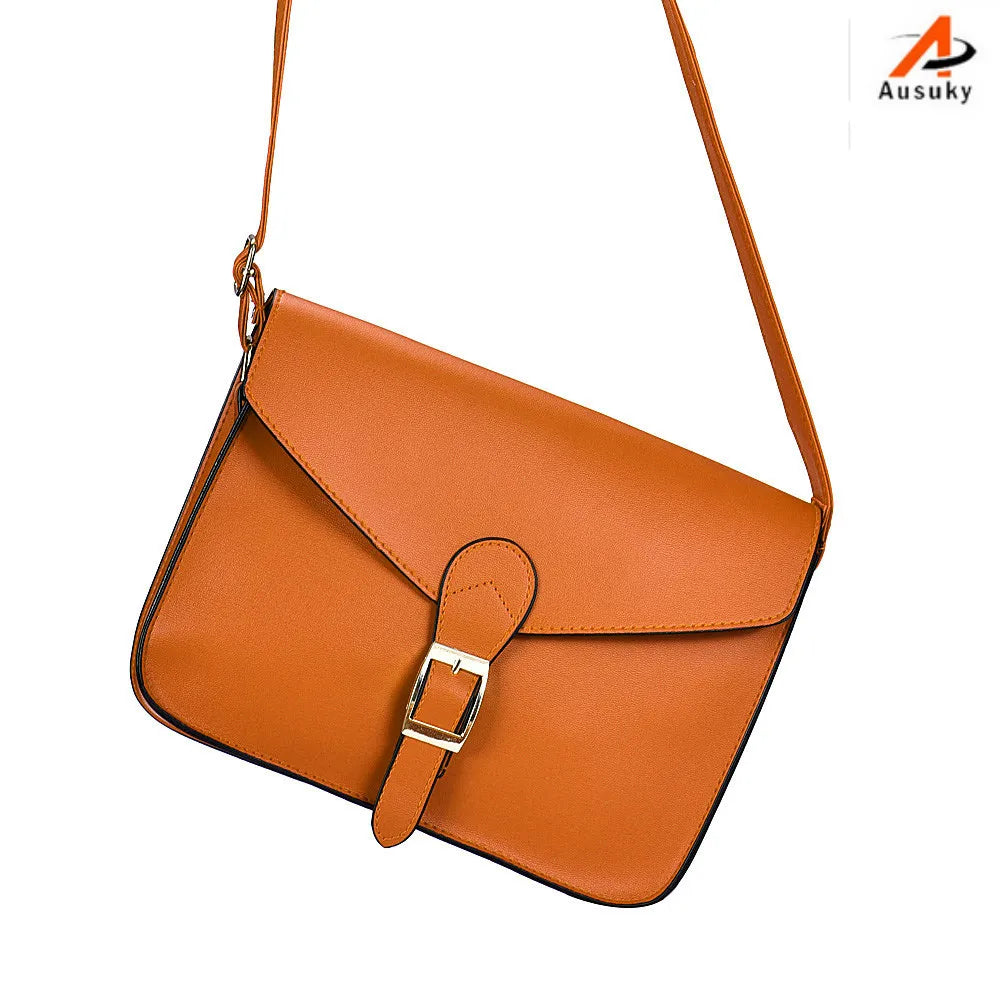 Women Envelope Bag PU Leather Messenger Handbag Shoulder Crossbody Purse
