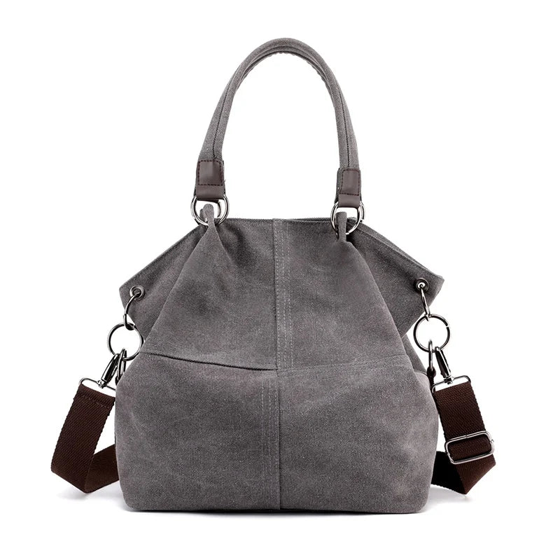Casual Canvas Shoulder Bag Large Capacity Top-handle Bag