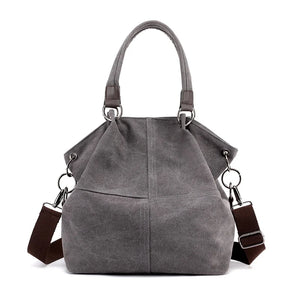 Casual Canvas Shoulder Bag Large Capacity Top-handle Bag