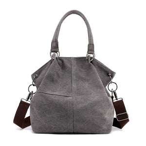 Casual Canvas Shoulder Bag Large Capacity Top-handle Bag