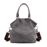 Casual Canvas Shoulder Bag Large Capacity Top-handle Bag