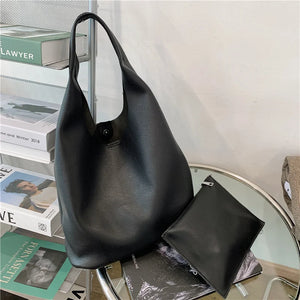 Women Leather Handbags Top-handle Bags Travel Large Casual Tote Female Shoulder