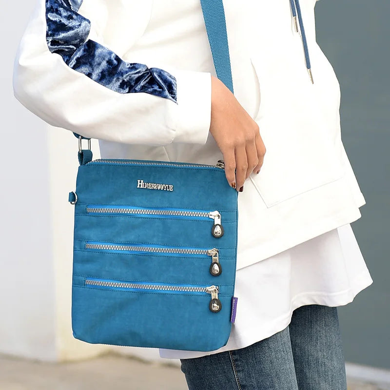 Waterproof Nylon Messenger Bag Crossbody Tote for Women