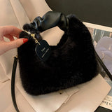 Fluffy Fur Shoulder Bag for Women Plush Handbag