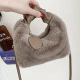 Fluffy Fur Shoulder Bag for Women Plush Handbag