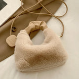 Fluffy Fur Shoulder Bag for Women Plush Handbag