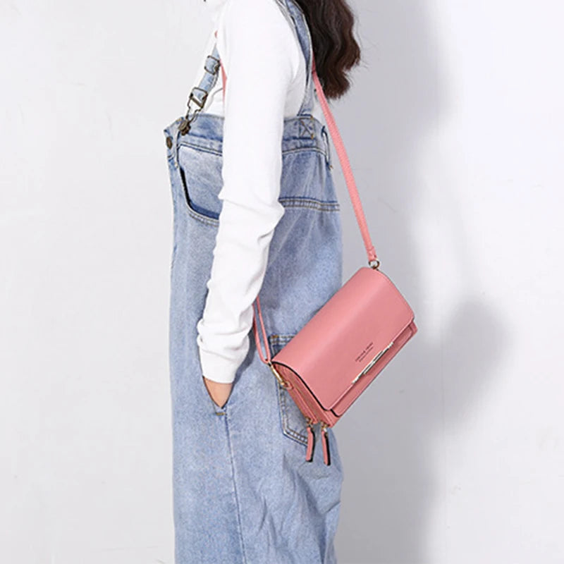 Women PU Leather Handbags Crossbody Phone Purse