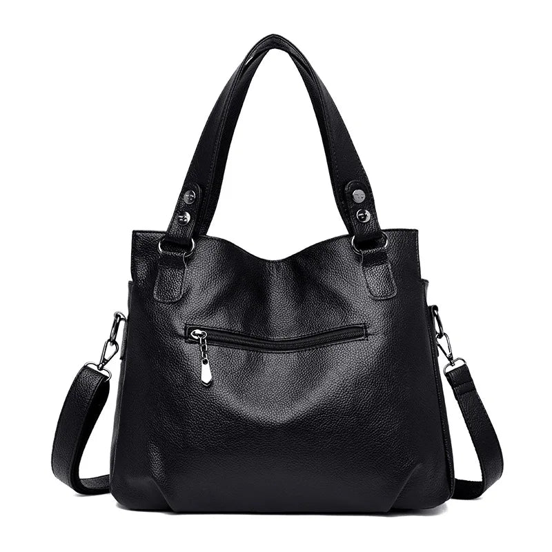 Women Retro Tassel Tote Bag Messenger Handbag High PU Leather Shoulder Bag