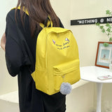 Cat Ear Letter School Backpack for Teen Girls