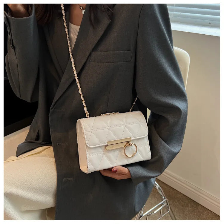 Casual Shoulder Bag with Chain Strap for Women
