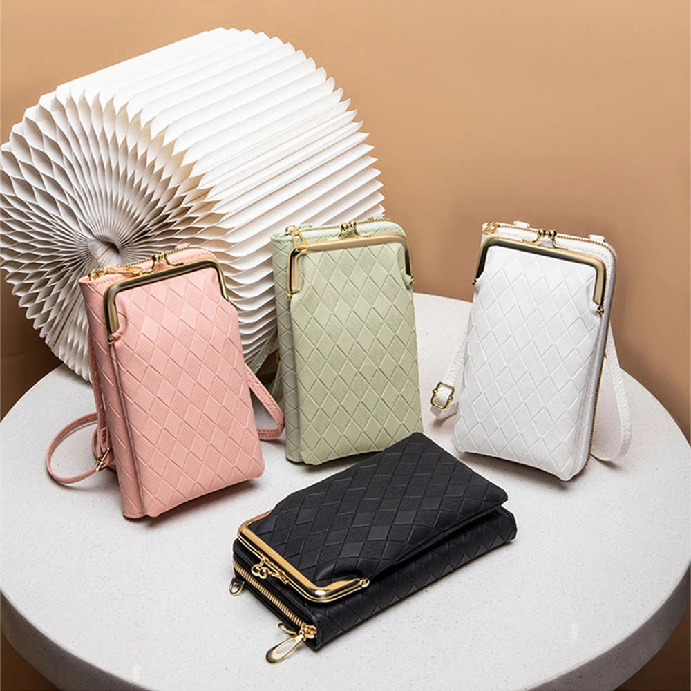 Women's Leather Wallet Crossbody Handbag