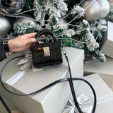 Crocodile Pattern Small Square Bag Women's Shoulder Bag Mini Handbag