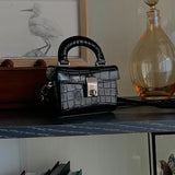 Crocodile Pattern Small Square Bag Women's Shoulder Bag Mini Handbag
