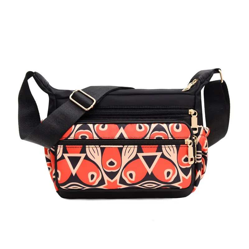 Women's Large Capacity Crossbody Bag Multi-layer Shoulder Backpack